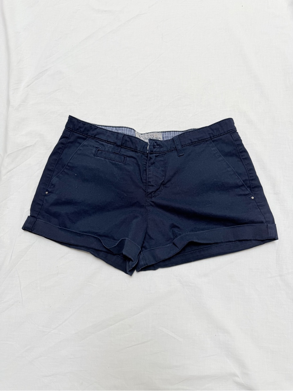 Guess Navy Rolled-Hem Women's Shorts